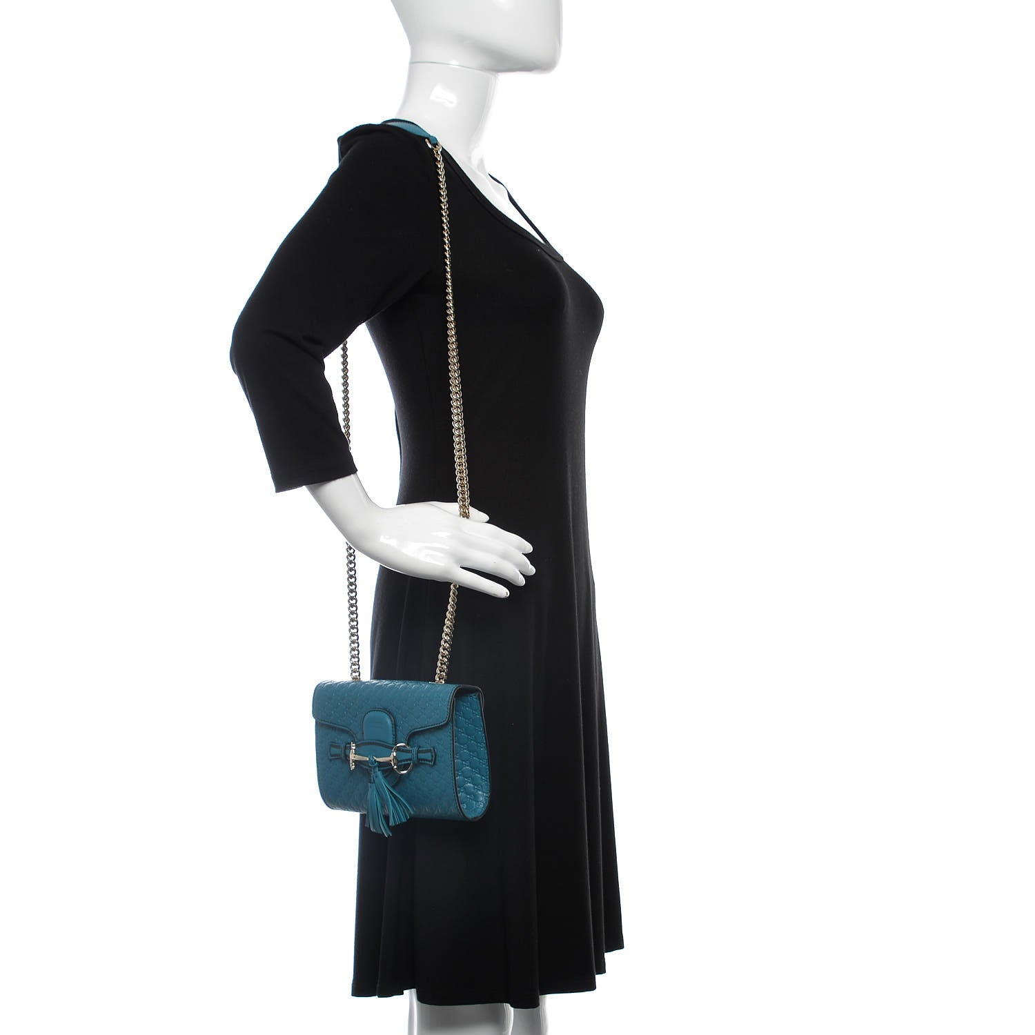 Gucci Microguccissima Mini Emily Shoulder Bag Deep Cobalt 2 of 8