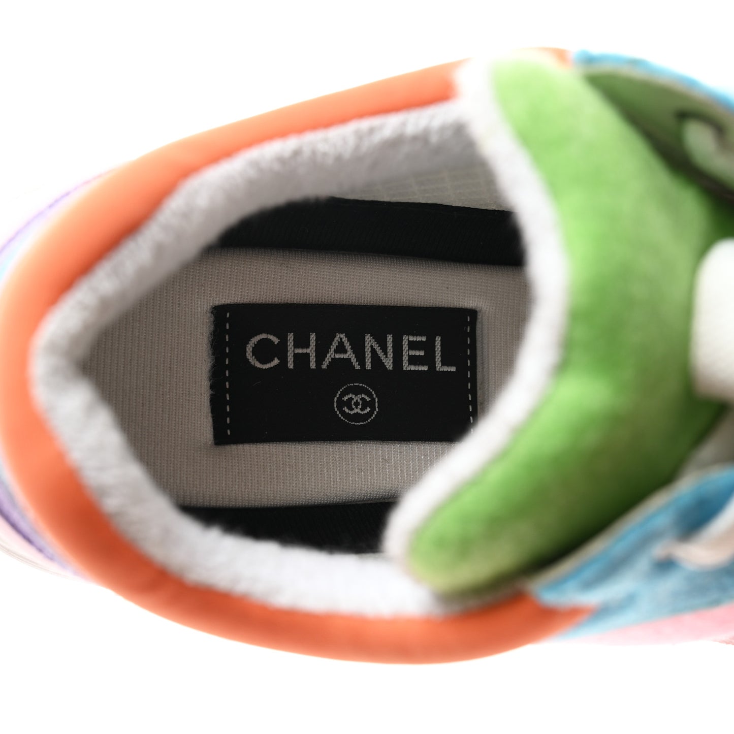 Farbic Suede Calfskin CC Sneakers 39 Multicolor