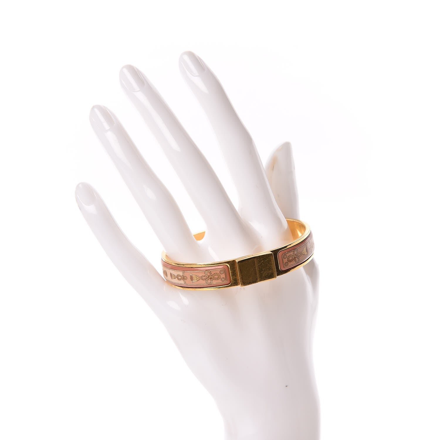 Hermes Enamel Printed Narrow Tassel Loquet Bracelet 2 of 4