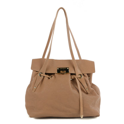 Jimmy Choo Grainy Calfskin Large Rhys Shoulder Bag Nude 1 of 8