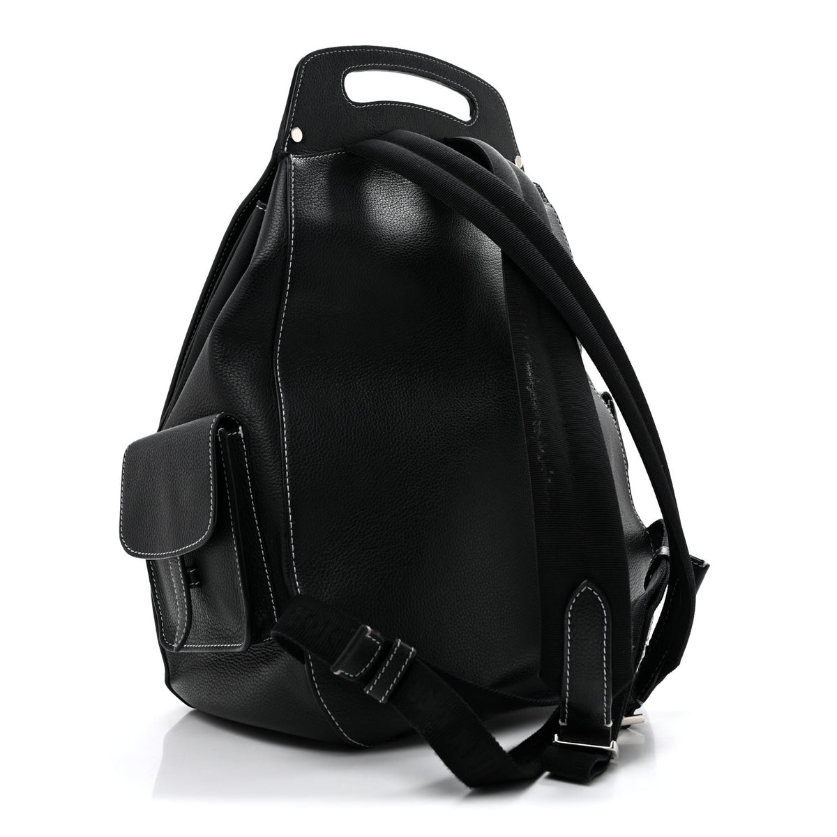 Grained Calfskin Maxi Gallop Backpack Black