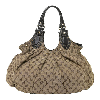 Gucci Monogram Studded Pelham Tote Dark Brown 1 of 23