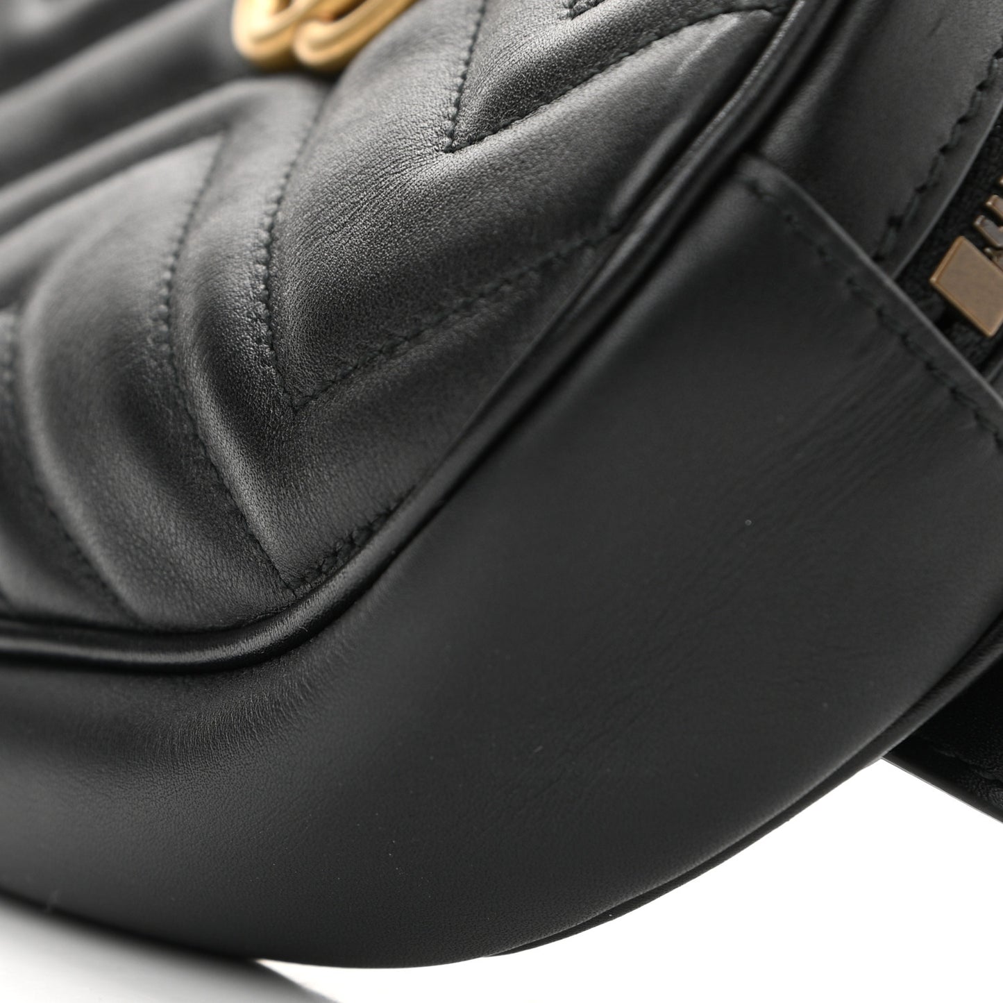 Calfskin Matelasse GG Marmont Belt Bag 85 34 Black