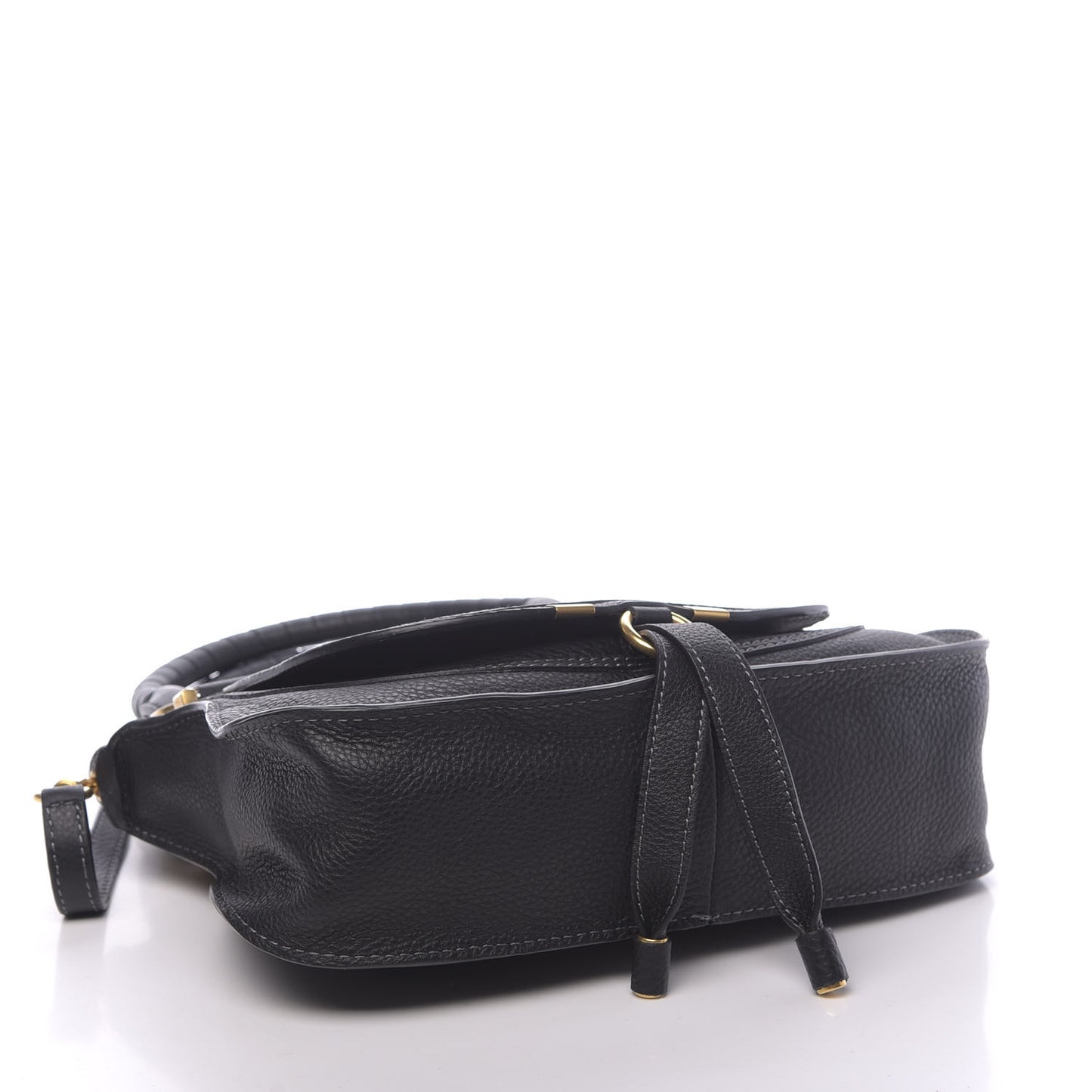 Calfskin Small Marcie Satchel Black