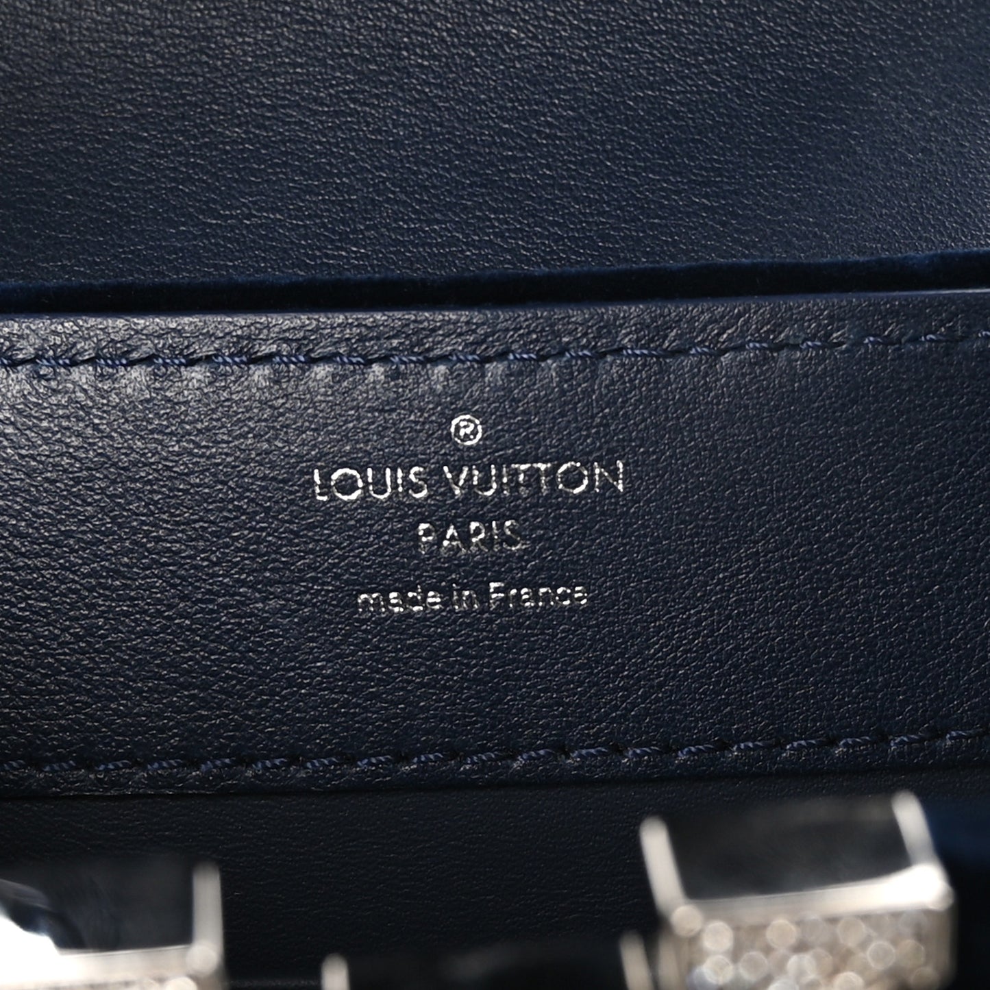 Velvet Crystal Capucines Mini Midnight Blue