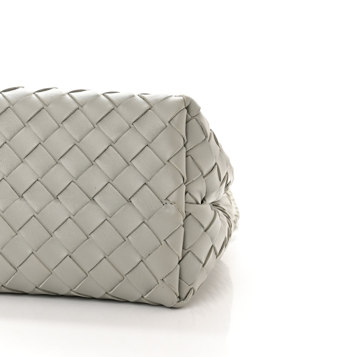 Nappa Intrecciato Medium Andiamo Shoulder Bag Agate Grey