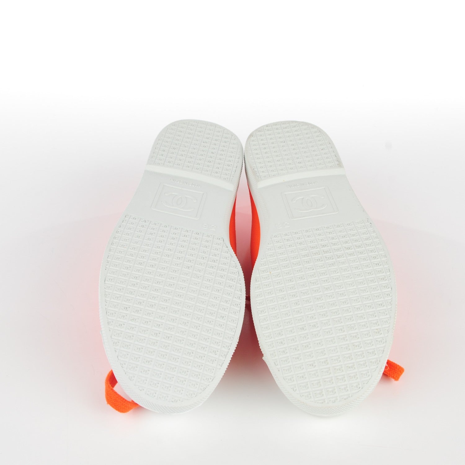 Chanel Canvas CC Sneakers 38 Orange 6 of 9