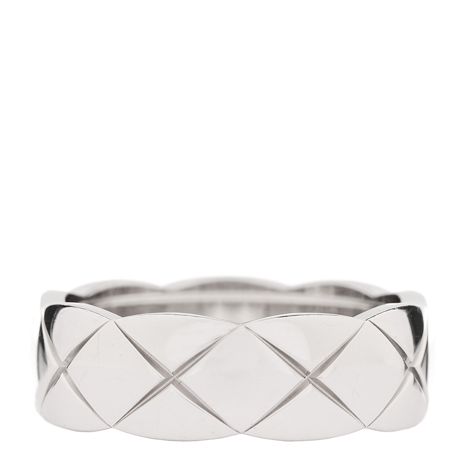 Chanel 18K White Gold Small Coco Crush Ring 56 7.75 3 of 6
