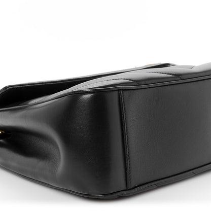 Saint Laurent Lambskin Chevron Quilted Large Loulou Black 12 of 13