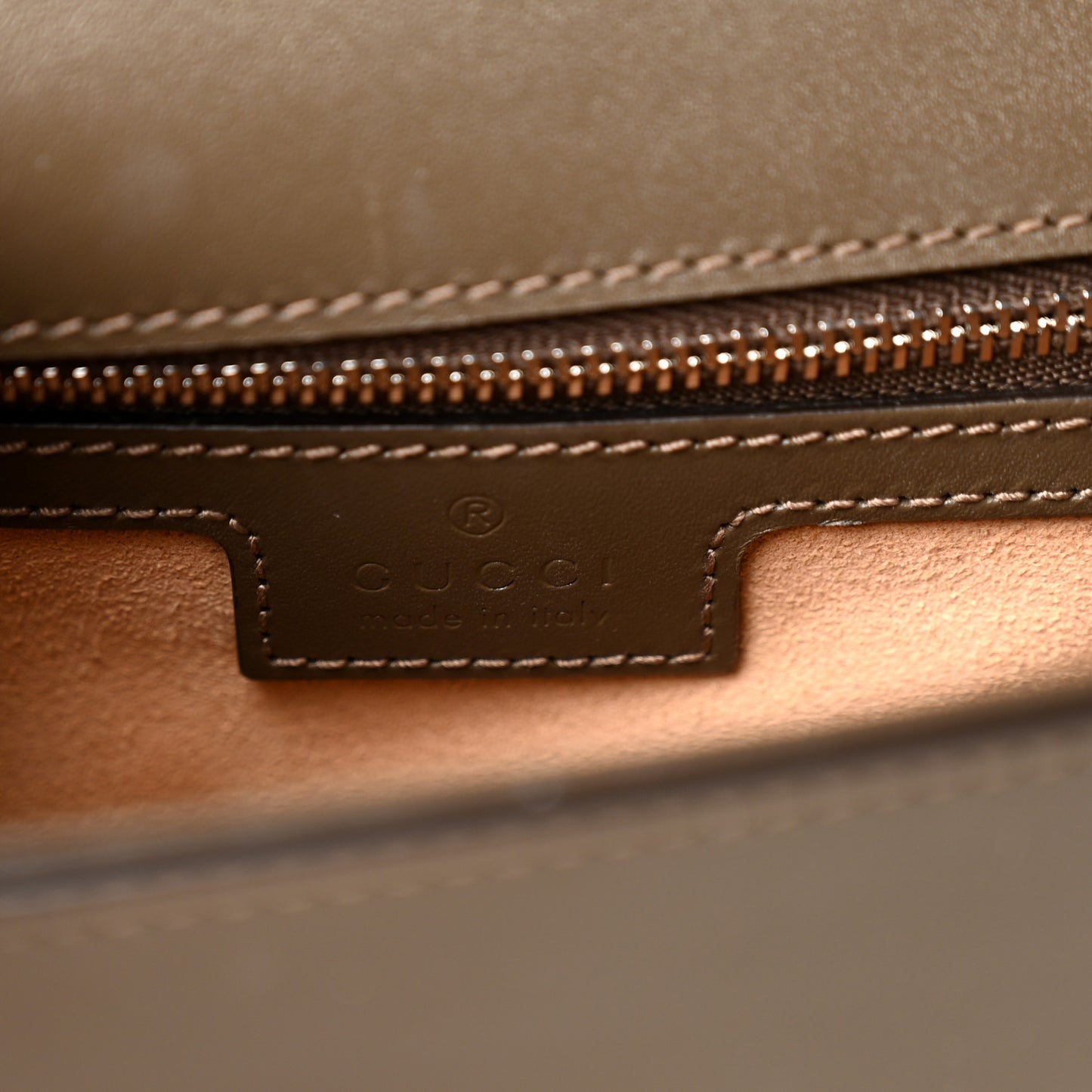 Senna Calfskin Petite GG Top Handle Shoulder Bag Brown