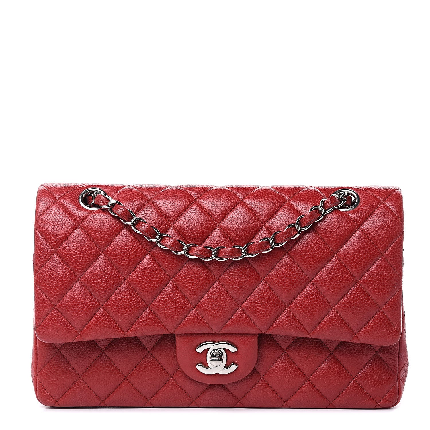 Chanel Caviar Quilted Medium Double Flap Red 1 of 15