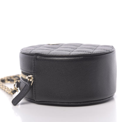 Chanel Caviar Quilted Round Clutch With Chain Black 7 of 10