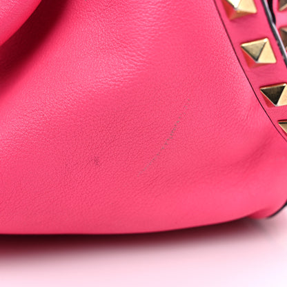 Valentino Garavani Vitello Medium Rockstud Tote Fuxia Fluo 10 of 14
