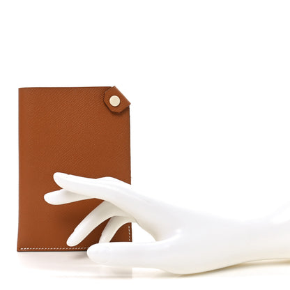 Hermes Epsom Tarmac Dot PM Passport Holder Gold Nata 2 of 7