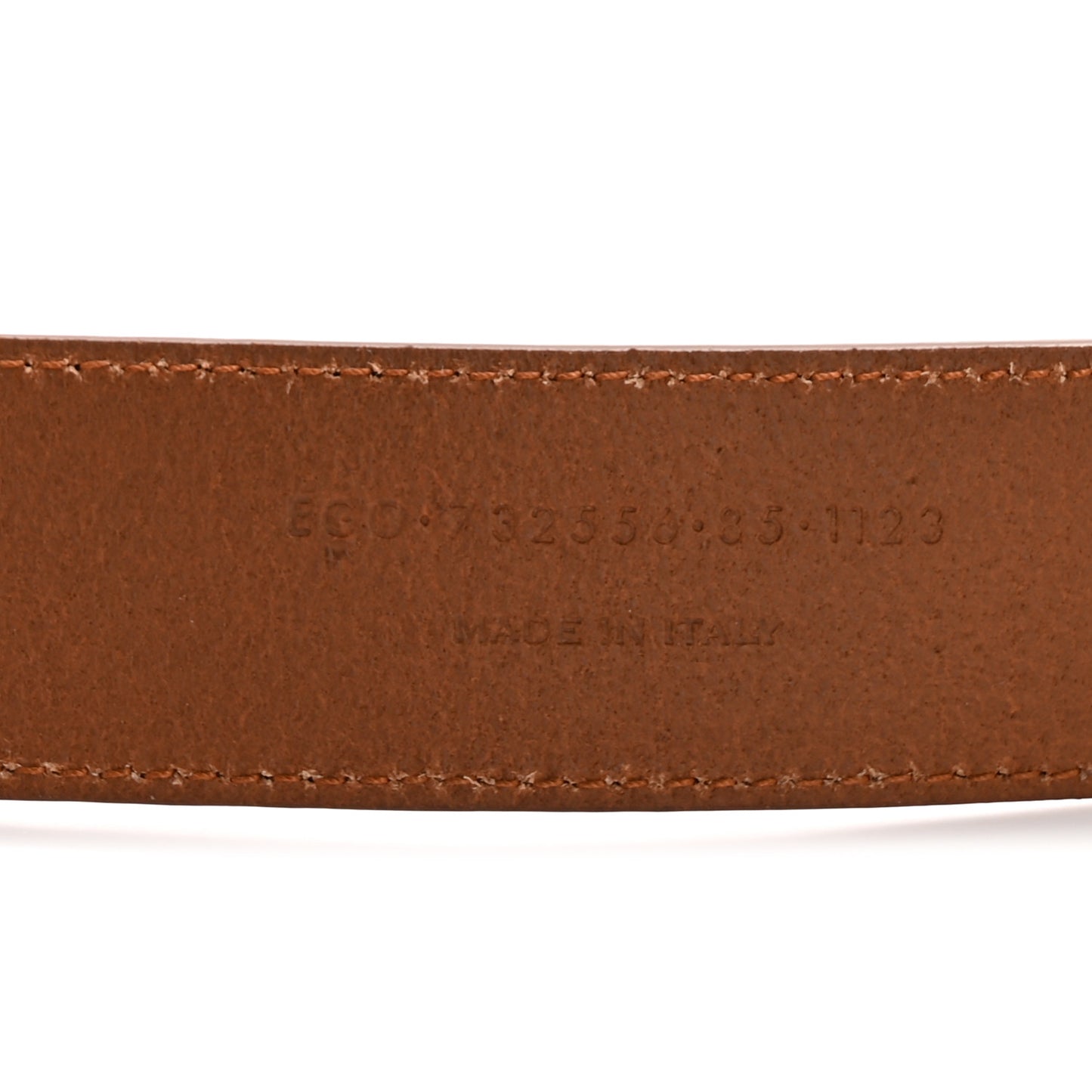Lacquered Calfskin La 66 Buckle Belt 85 34 Brown