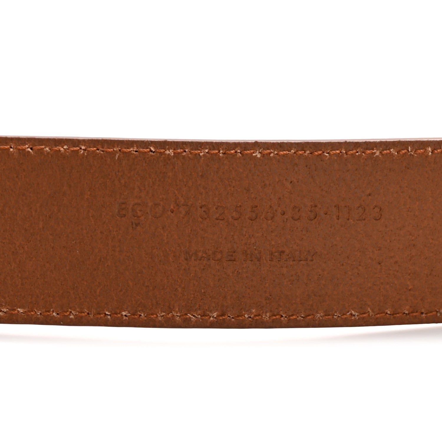 Saint Laurent Lacquered Calfskin La 66 Buckle Belt 85 34 Brown 6 of 7