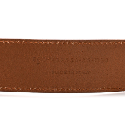 Saint Laurent Lacquered Calfskin La 66 Buckle Belt 85 34 Brown 6 of 7