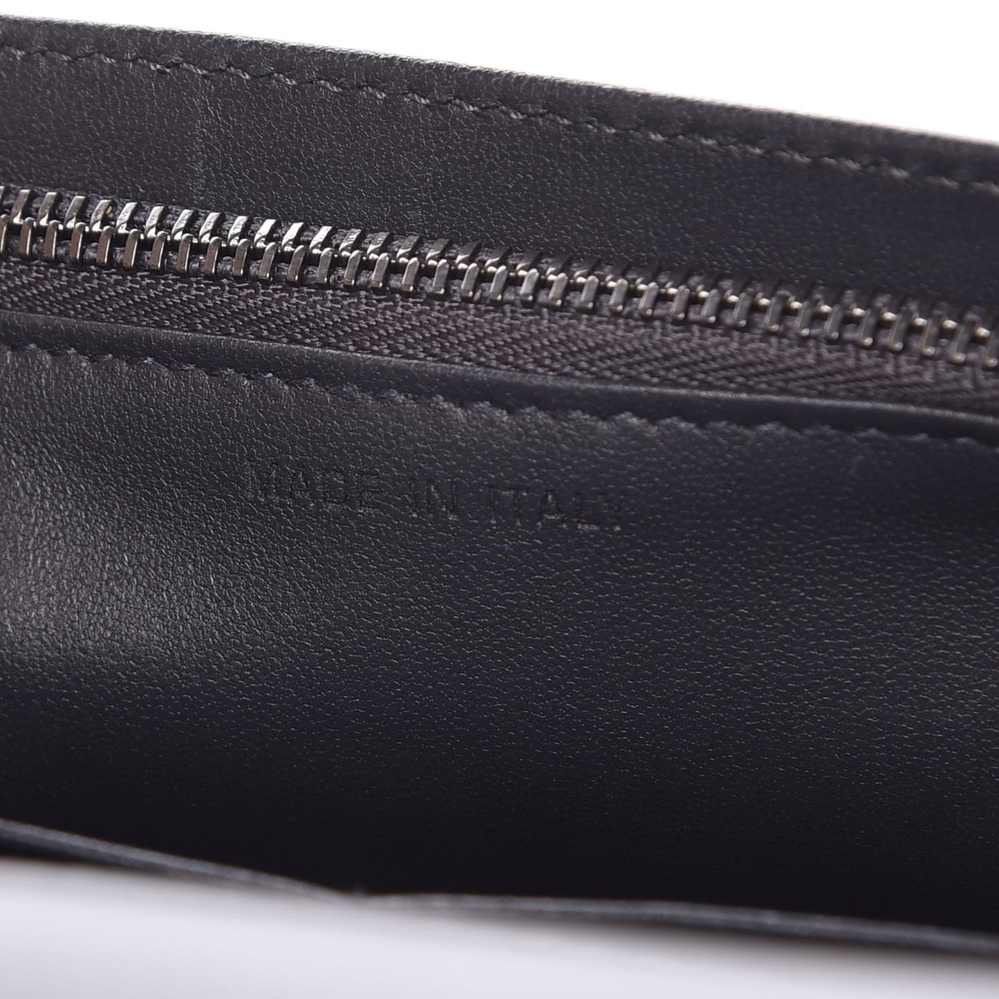 Metallic Patent Micro-Cannage Diorama Wallet on Chain Pouch Black