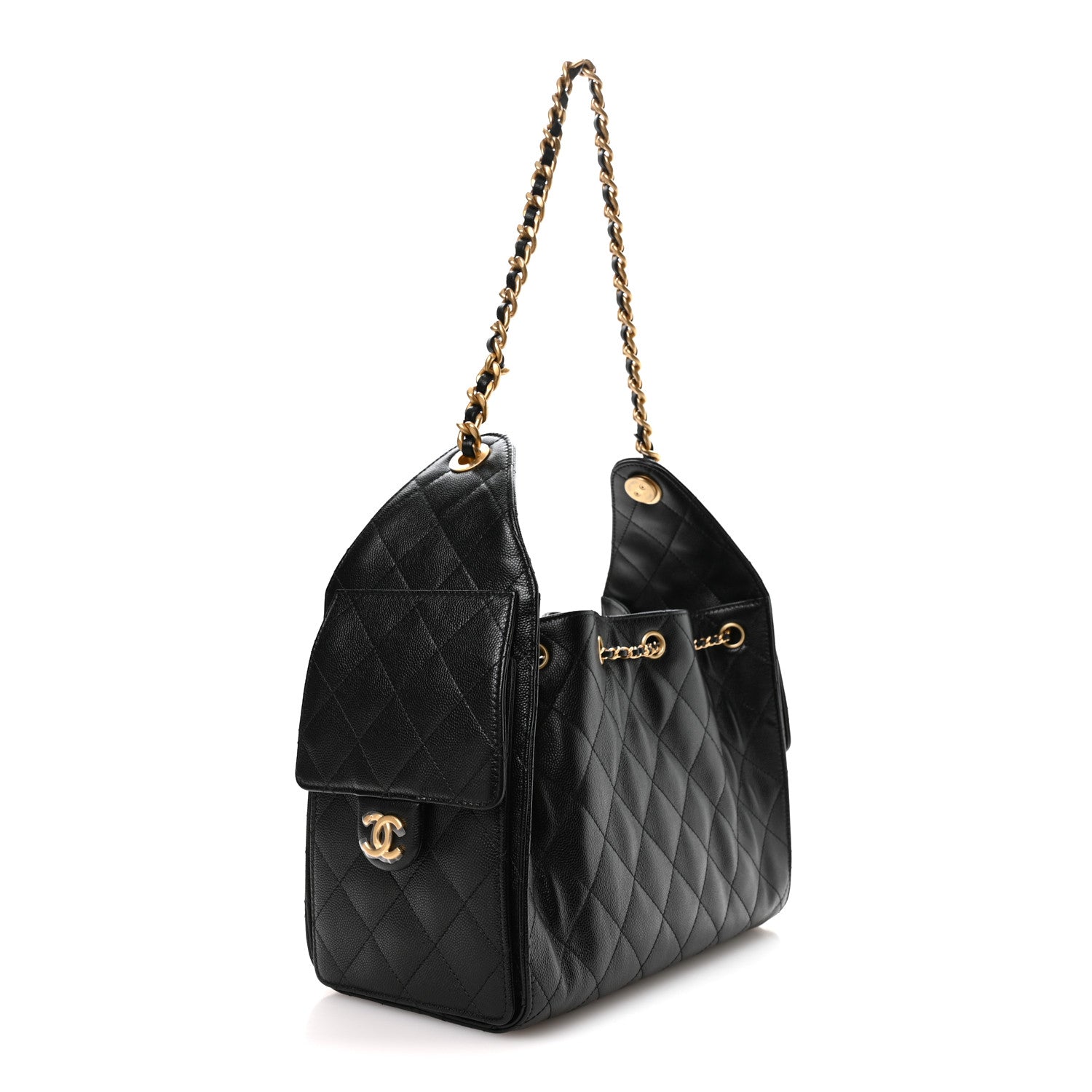 Chanel Caviar Quilted Small Chanel 25 Handbag Black 2 of 10