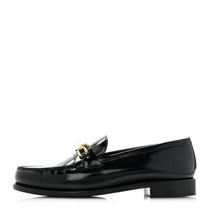 Louis Vuitton Glazed Calfskin Chess Flat Loafer 41 Black 1 of 9