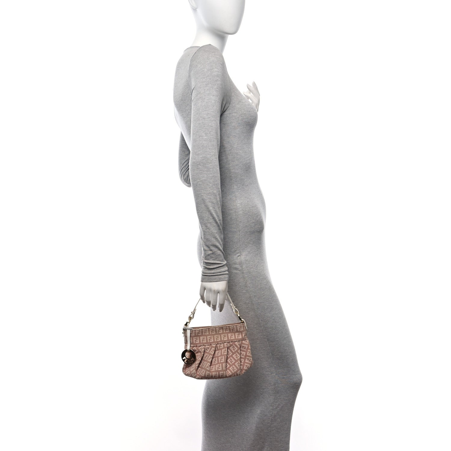 Fendi Zucca Mini Chef Hobo Beige White 1587491 – FASHIONPHILE