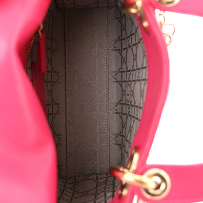 Christian Dior Lambskin Cannage Mini Lady Dior Fuchsia 5 of 11