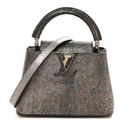 Louis Vuitton Lizard Capucines Mini Bleu Petrole 1 of 10