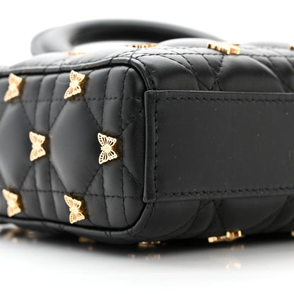 Christian Dior Lambskin Butterfly Cannage Lady D-Joy Black 8 of 9
