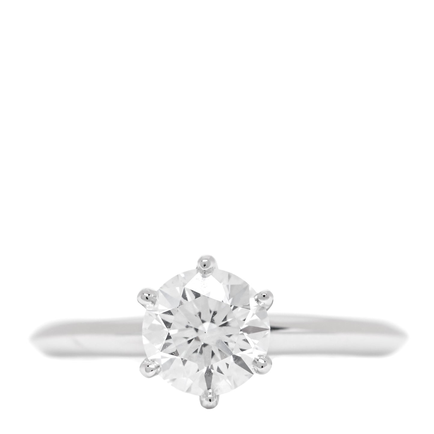 Platinum Diamond 1.01ct Solitaire Engagement Ring 51 5.75