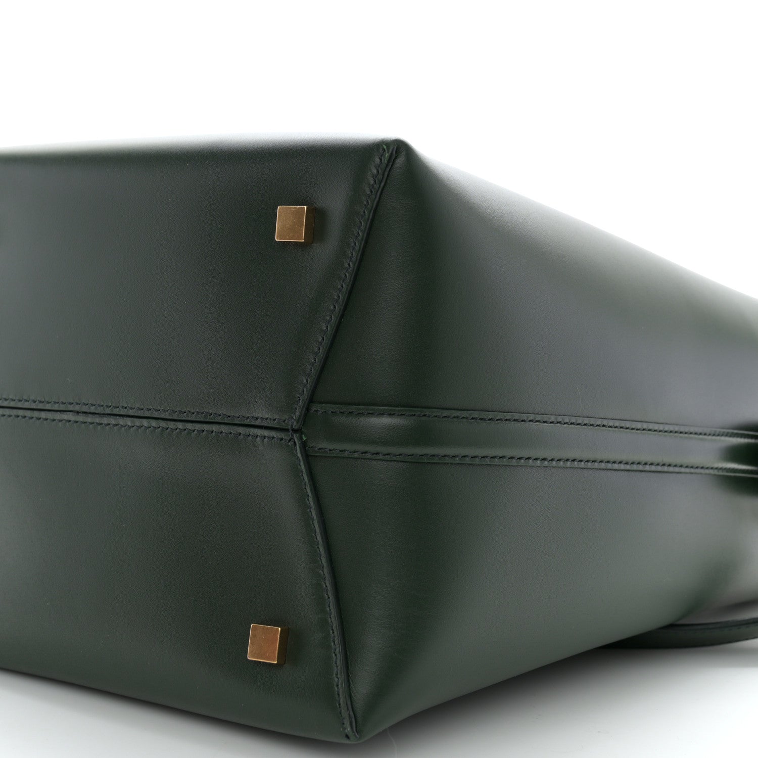 Saint Laurent Shiny Calfskin Le 37 Bucket Bag Vert Fonce 11 of 12