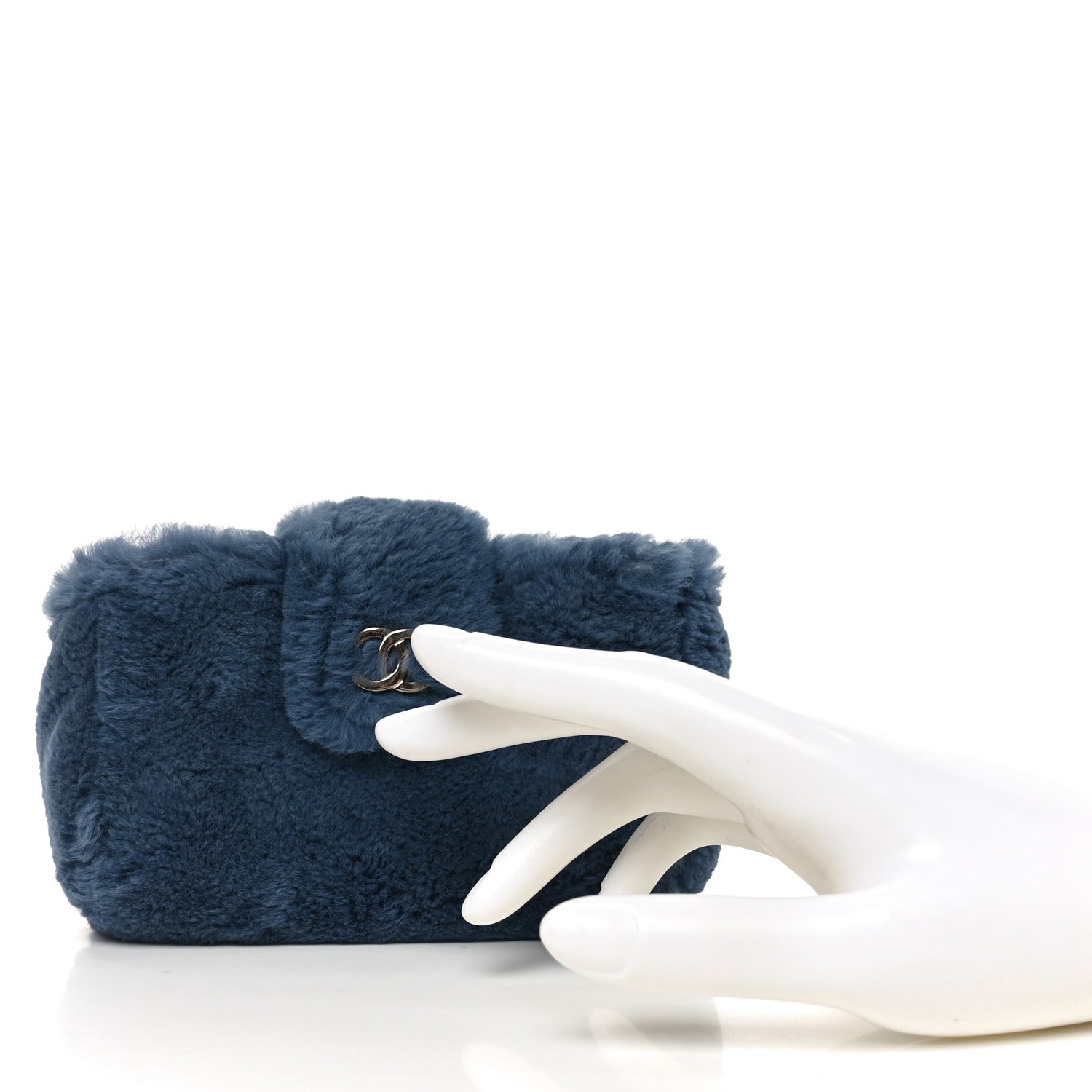 Chanel Rabbit Fur Mini CC Pouch Blue 1833648 – FASHIONPHILE