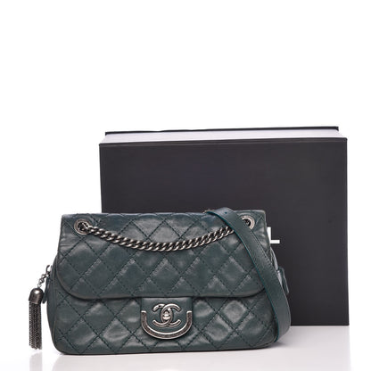Chanel Calfskin Quilted Medium Coco Sporran Flap Dark Green 18 of 18