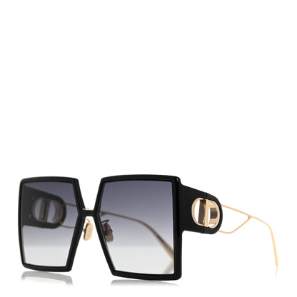 Christian Dior Acetate Square 30 Montaigne Sunglasses Black Gold 1 of 8