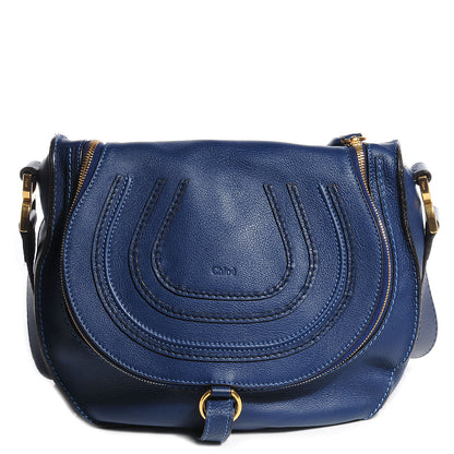 Chloe Calfskin Medium Marcie Round Crossbody Bag Royal Navy 1 of 12