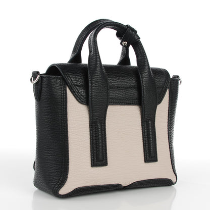 3.1 Phillip Lim 3.1 Textured Calfskin Mini Pashli Satchel Black Feather 3 of 7