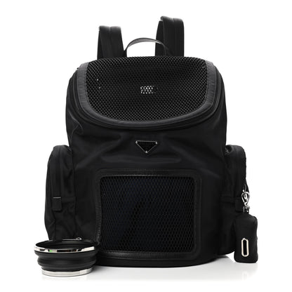Prada Re-Nylon Saffiano Pet Carrier Backpack Black 1 of 11