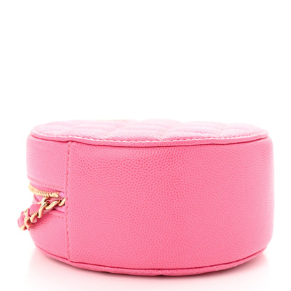 Chanel Caviar Quilted Round Clutch With Chain Pink 4 of 10