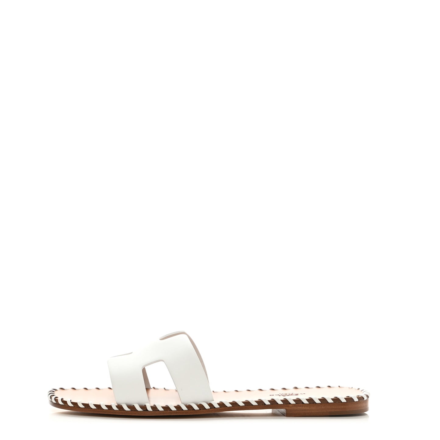 Box Calfskin Braided Oran Sandals 37.5 White