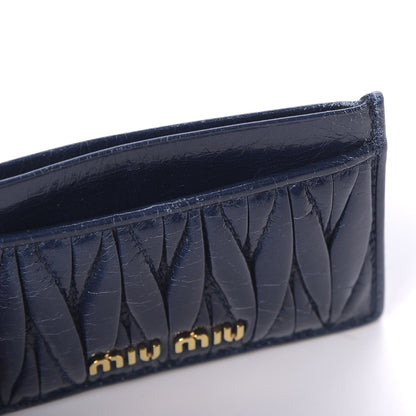 Miu Miu Nappa Matelasse Card Holder Bleuette 4 of 8