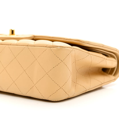 Chanel Lambskin Quilted Medium Double Flap Beige 9 of 9