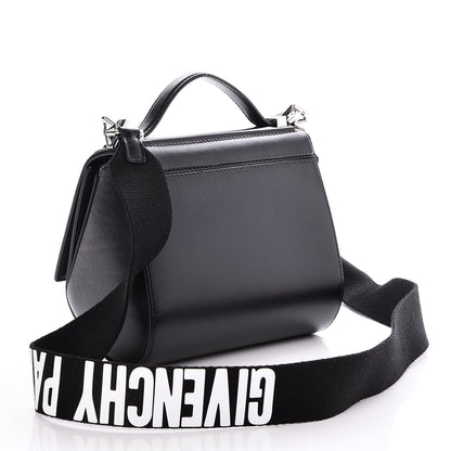 Givenchy Calfskin Mini Pandora Box Logo Strap Crossbody Bag Black 3 of 8