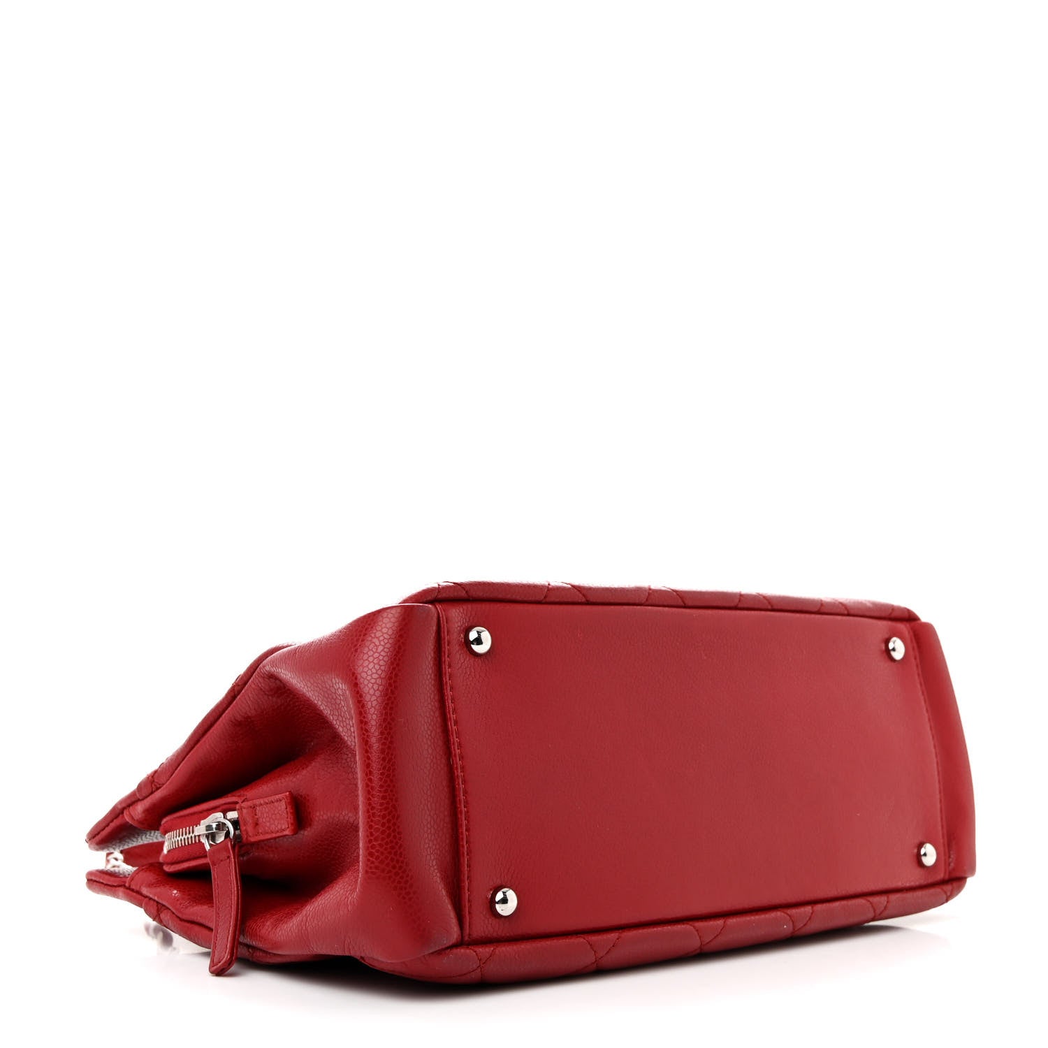 Chanel Caviar Quilted Timeless CC Soft Tote Red 4 of 14