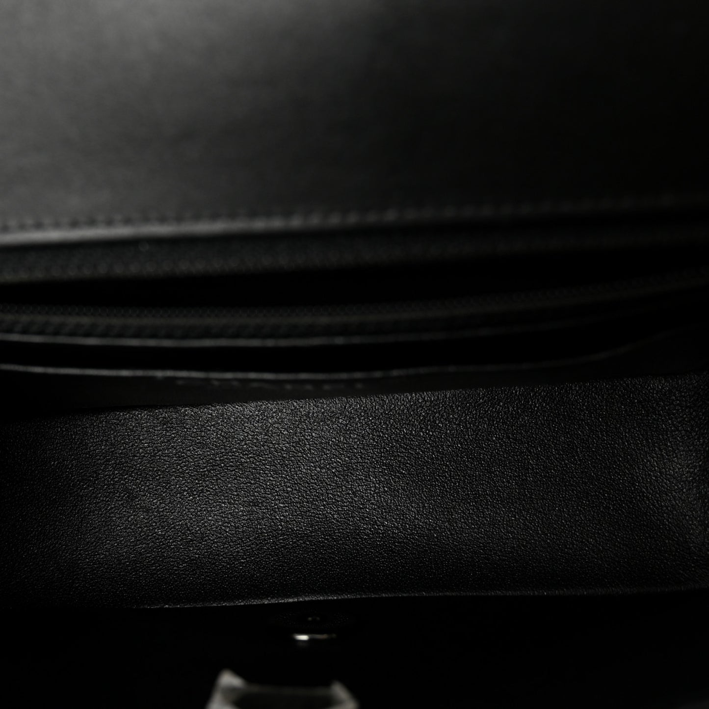 Patent Calfskin Quilted Mini Rectangular Flap So Black