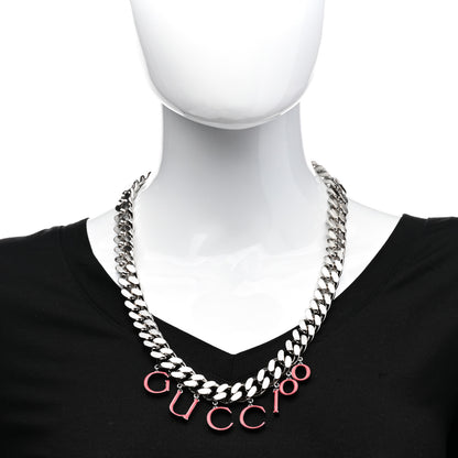 Gucci 100 Script Choker Necklace Red 2 of 6