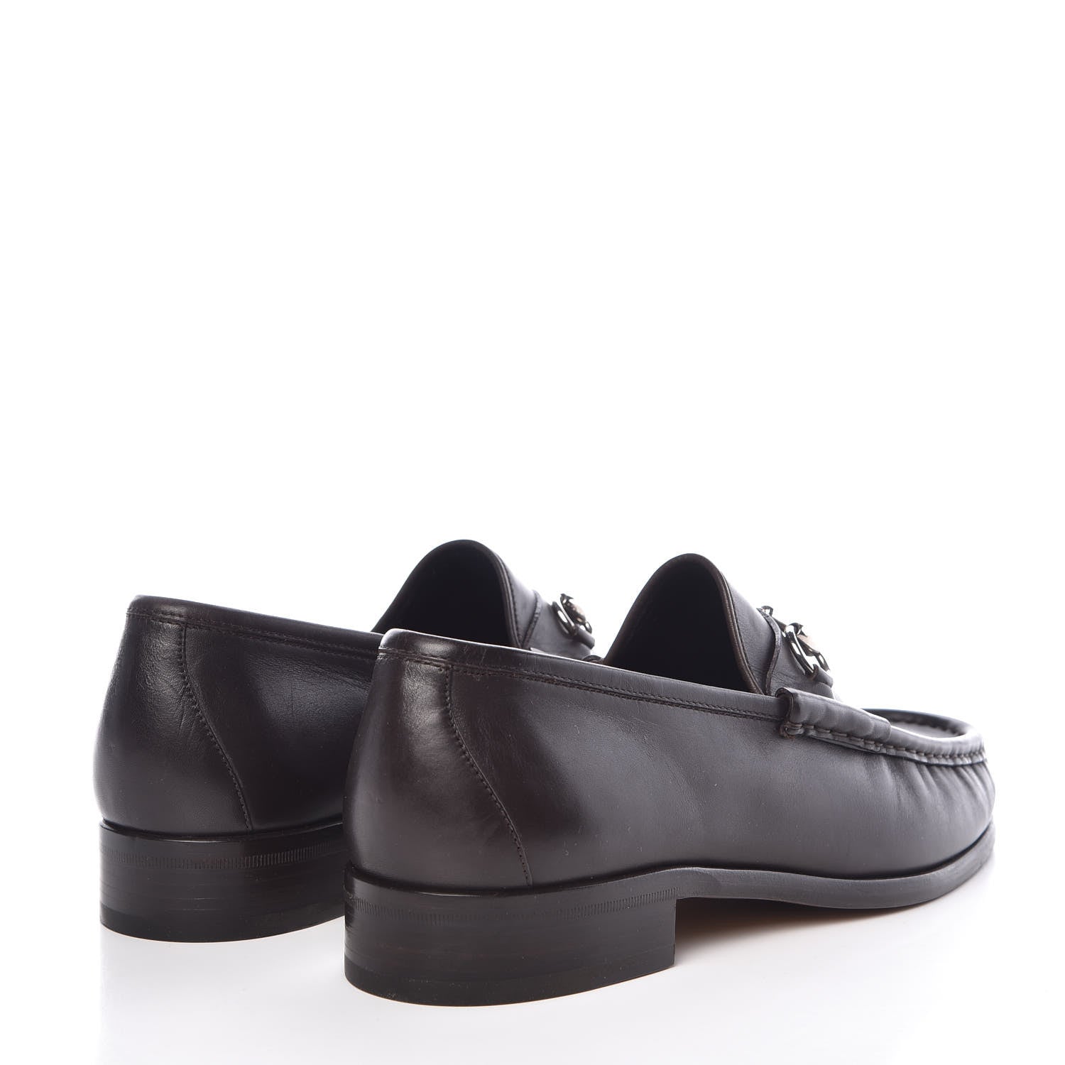 Gucci Calfskin Mens 1953 Horsebit Loafers 9.5 Marrone 4 of 8