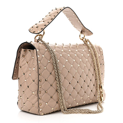 Valentino Garavani Nappa Large Rockstud Spike Shoulder Bag Poudre 3 of 13