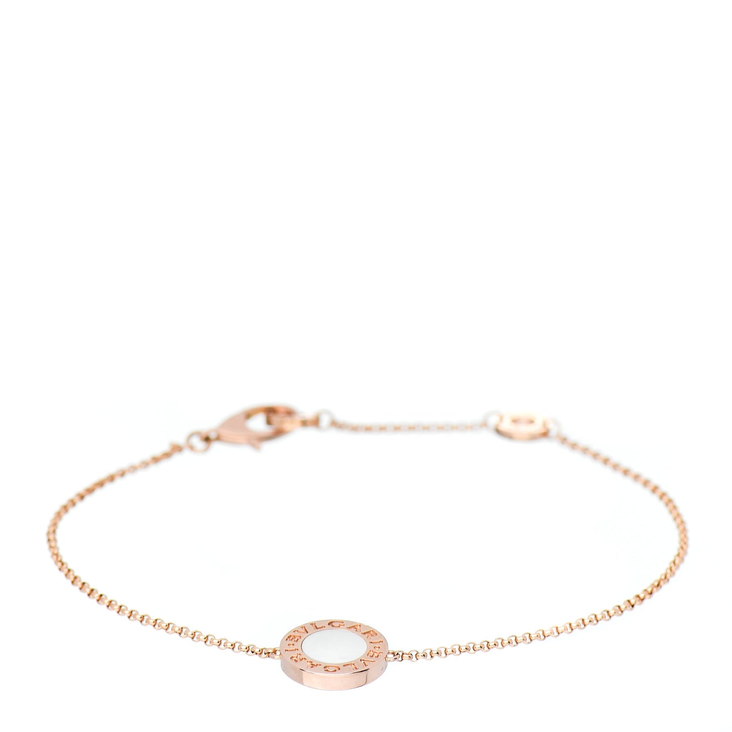 18K Rose Gold Mother of Pearl BVLGARI BVLGARI Chain Bracelet