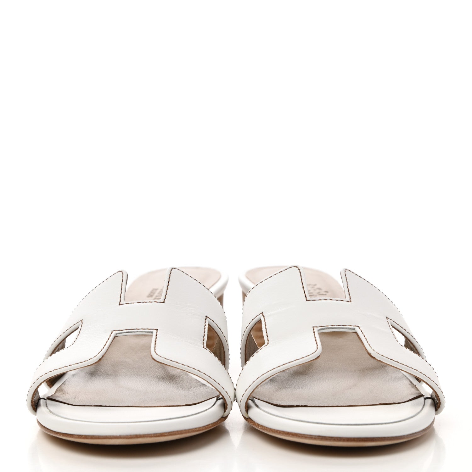 Hermes Calfskin Oasis Sandals 35.5 White 2 of 10