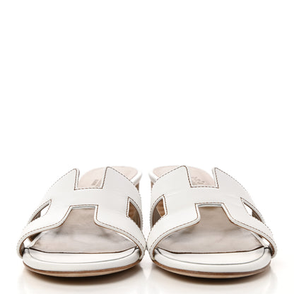 Hermes Calfskin Oasis Sandals 35.5 White 2 of 10
