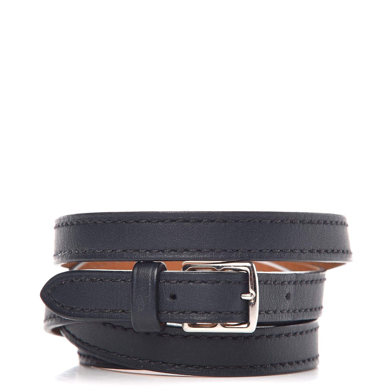 Hermes Chamonix Mini Etriviere 4 Tours Bracelet S Black 1 of 8